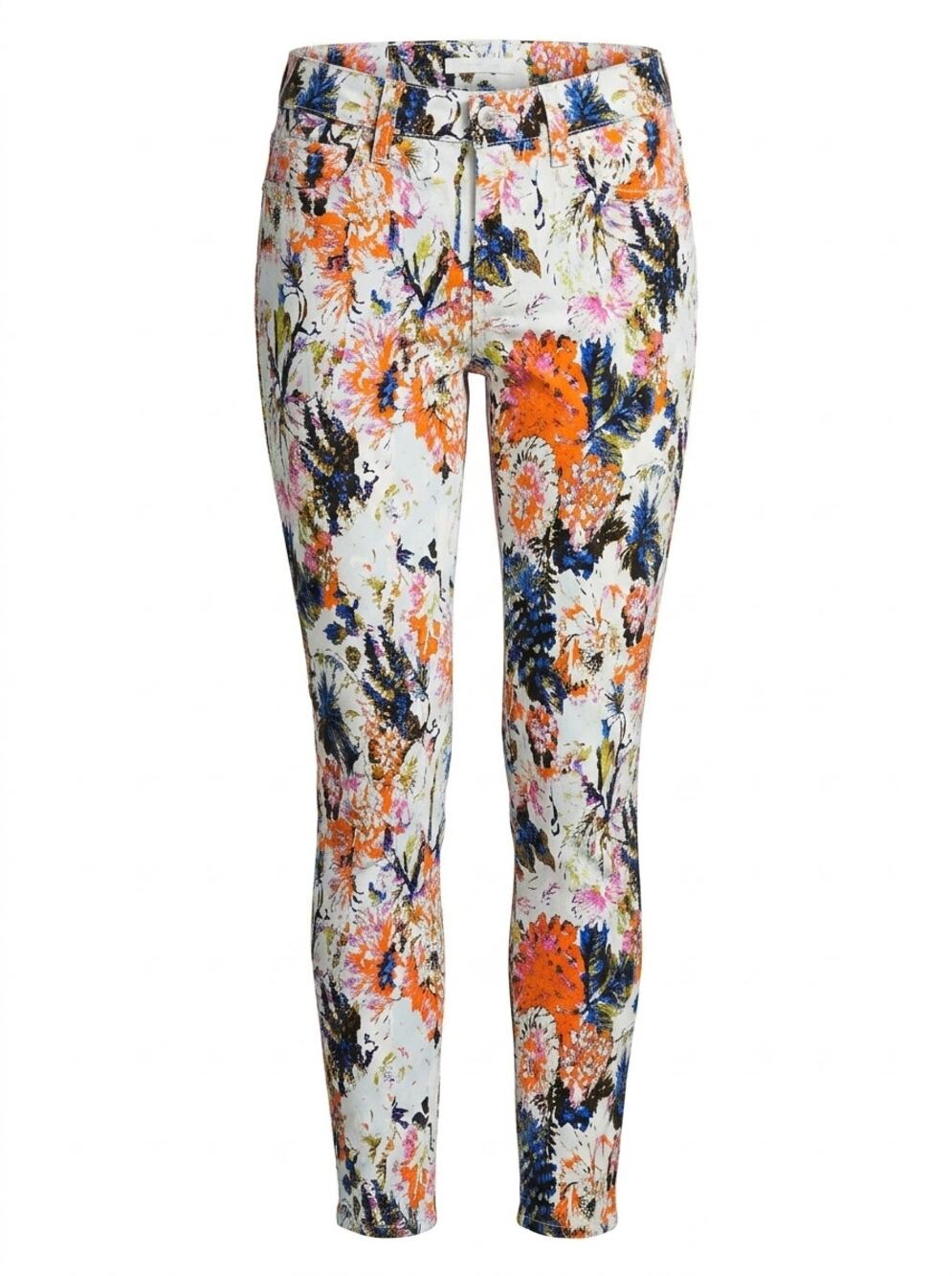 7 For All Mankind Multicolor Floral Print Skinny Pants Women Size 27